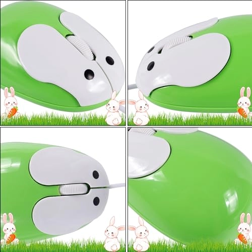 Cute Rabbit Shape Wired Mouse - USB