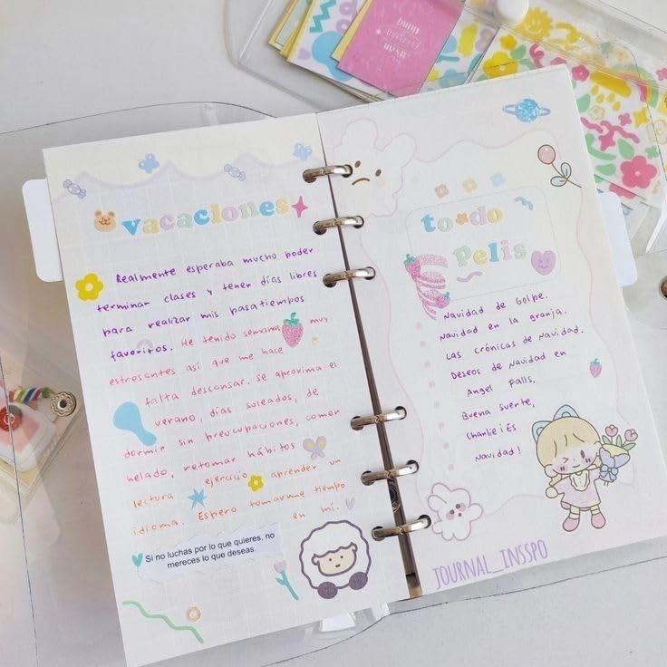 Mini Transparent Binder Spiral Diary Notebook