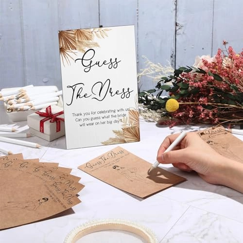 Guess The Dress Bridal Shower Game - 50 pieces