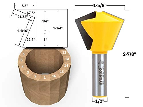 Birdsmouth Router Bit Set - 1/2-Inch 3 Bit