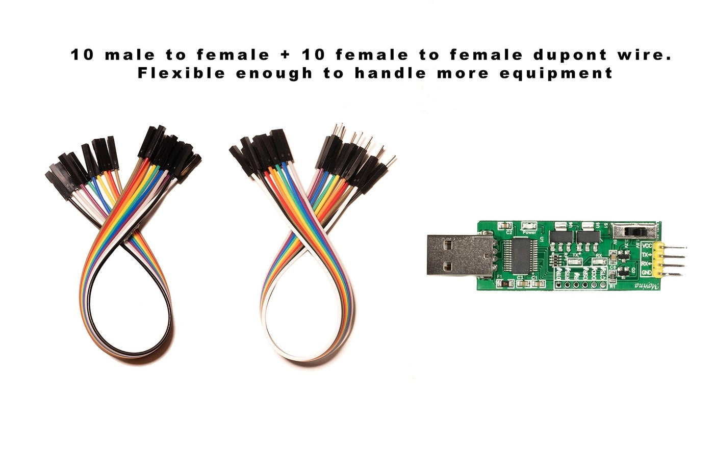 USB to TTL Module - FT232RL + Jumper + Dupont Cables - 10 x