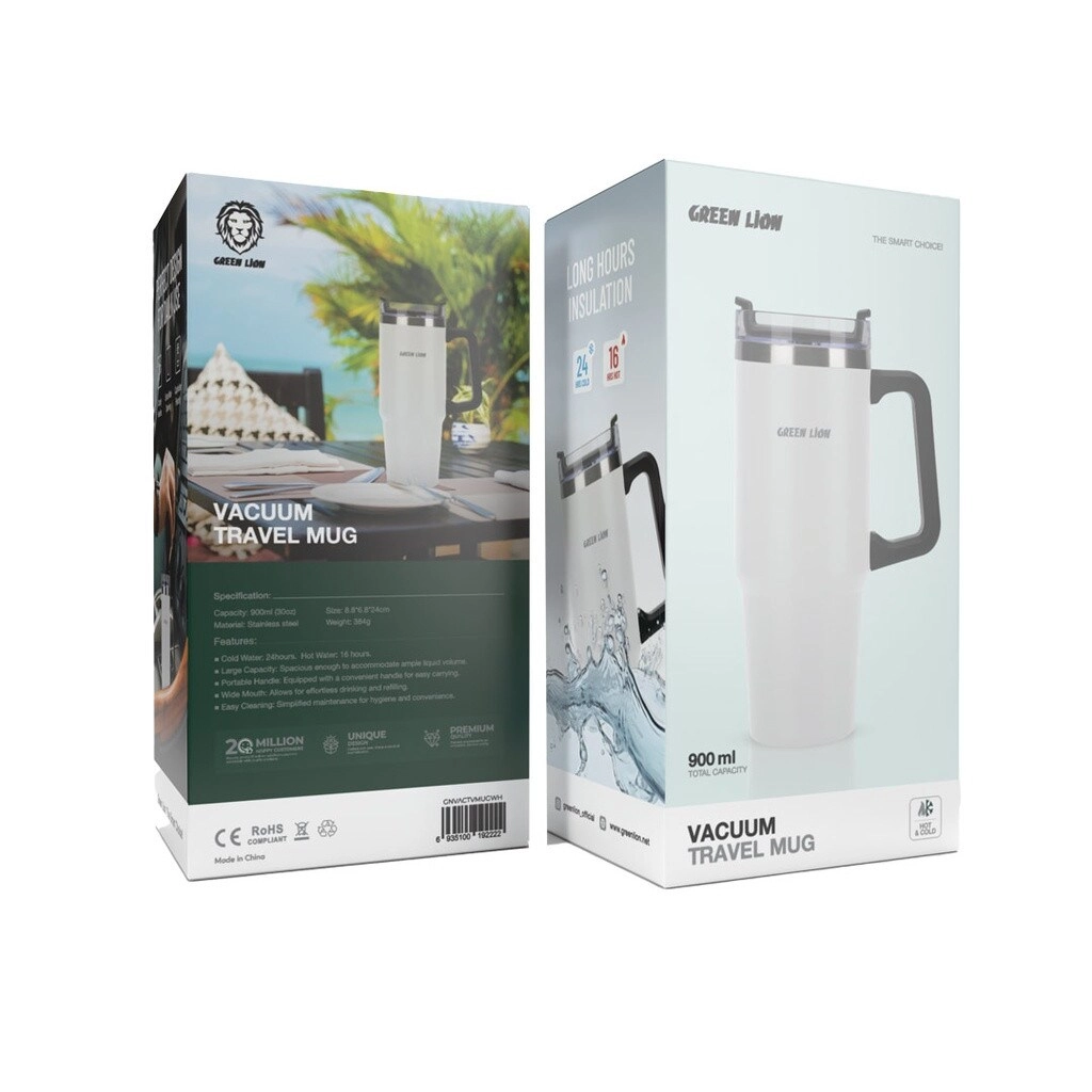 Stainless Steel Vacuum Travel Mug - 900ml
