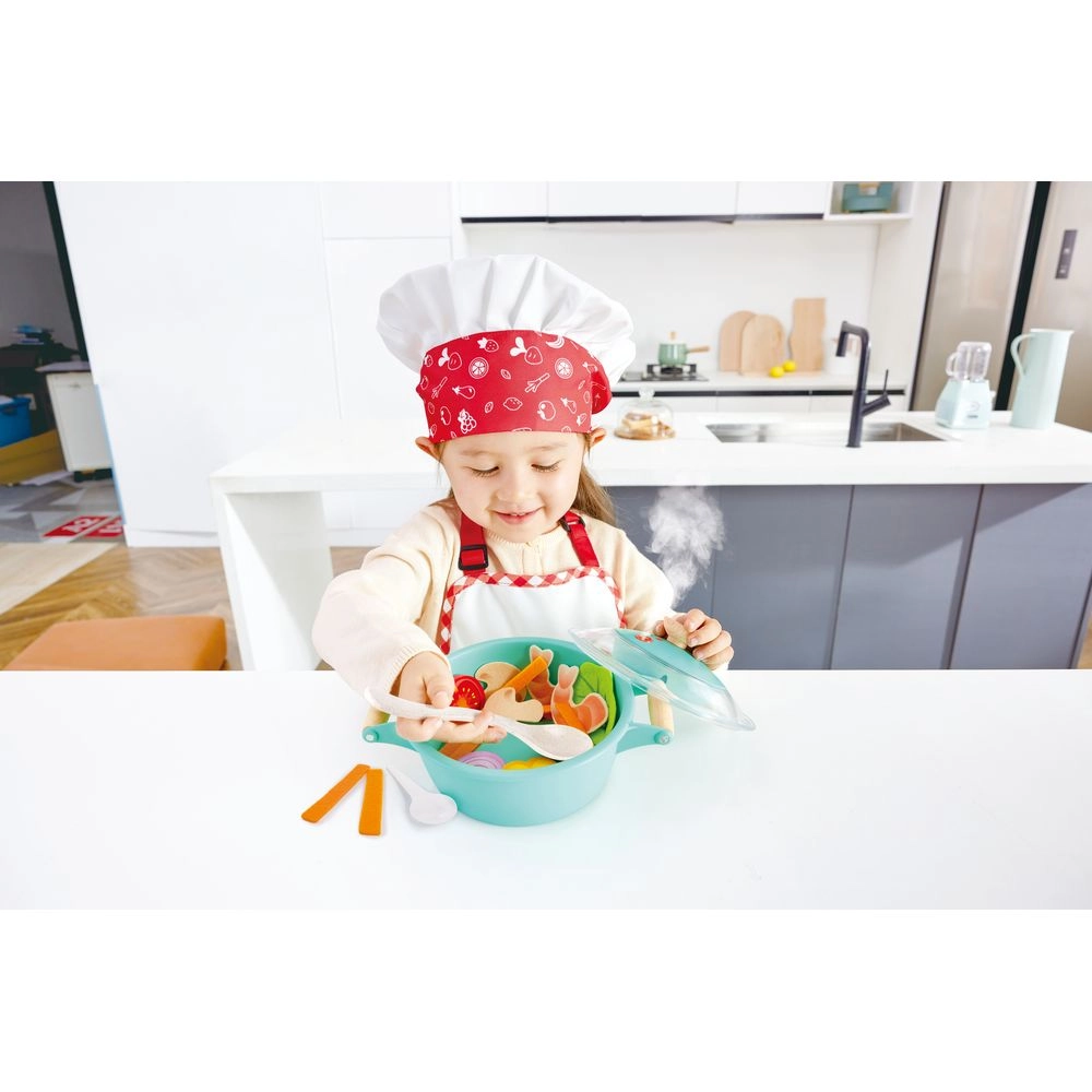 Little Chef Cooking And Steam Playset - Wooden (E3187)