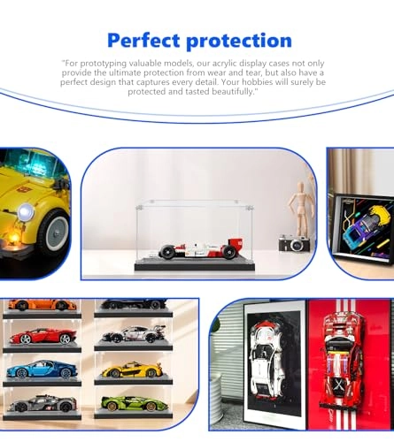 Acrylic Display Case - 38 x 20 x 20 cm for Lego Icons McLaren F1 MP4/4 & Ayrton Senna 10330