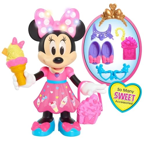 Minnie Mouse Doll - 10-Inch Interactive Light-up Bow Sounds Ages 3+