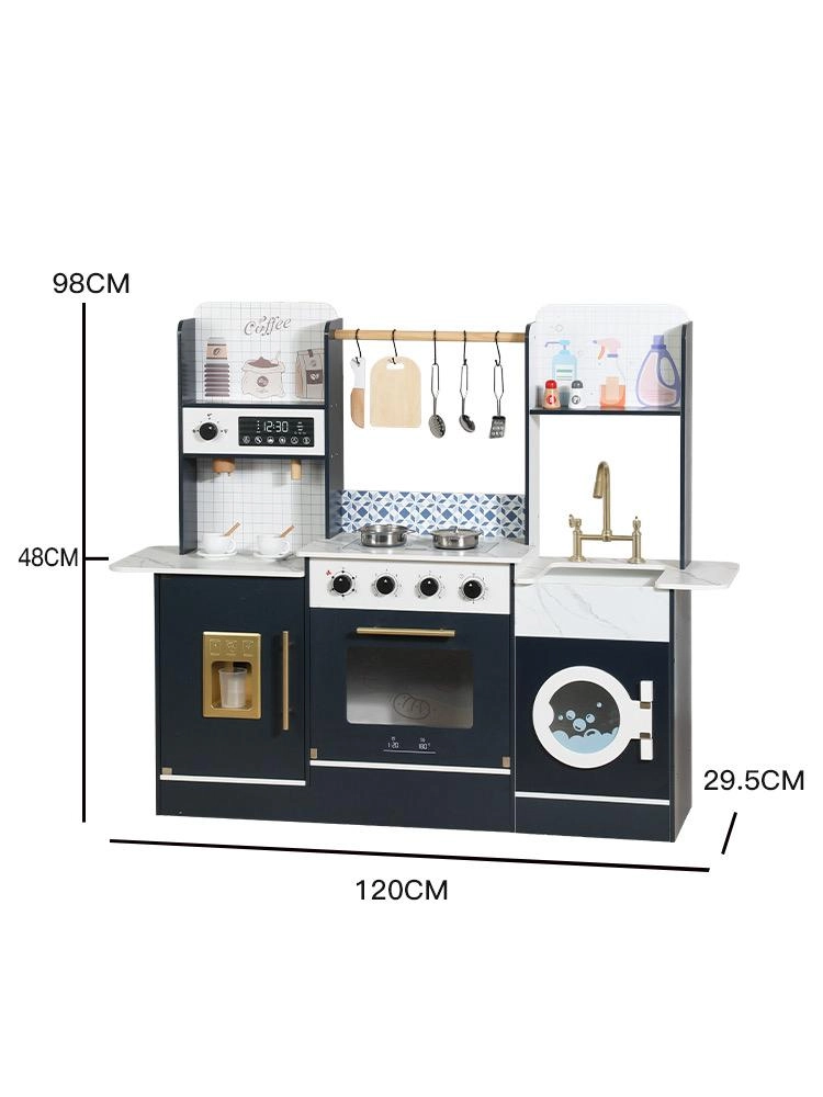 Kids Wooden Kitchen Playset - 10+ pcs (5551007-MSN24015)