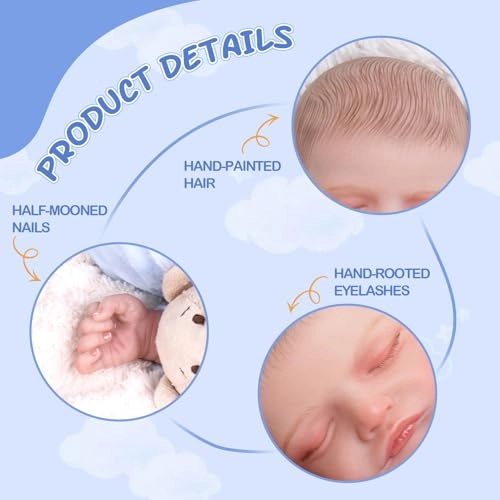 Reborn Baby Doll - 18 inches Vinyl Ages 3+
