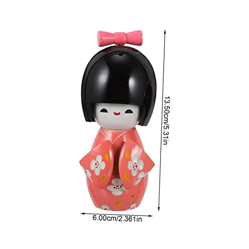 Kimono Doll - 13.5X6X6CM Wooden Yellow Set