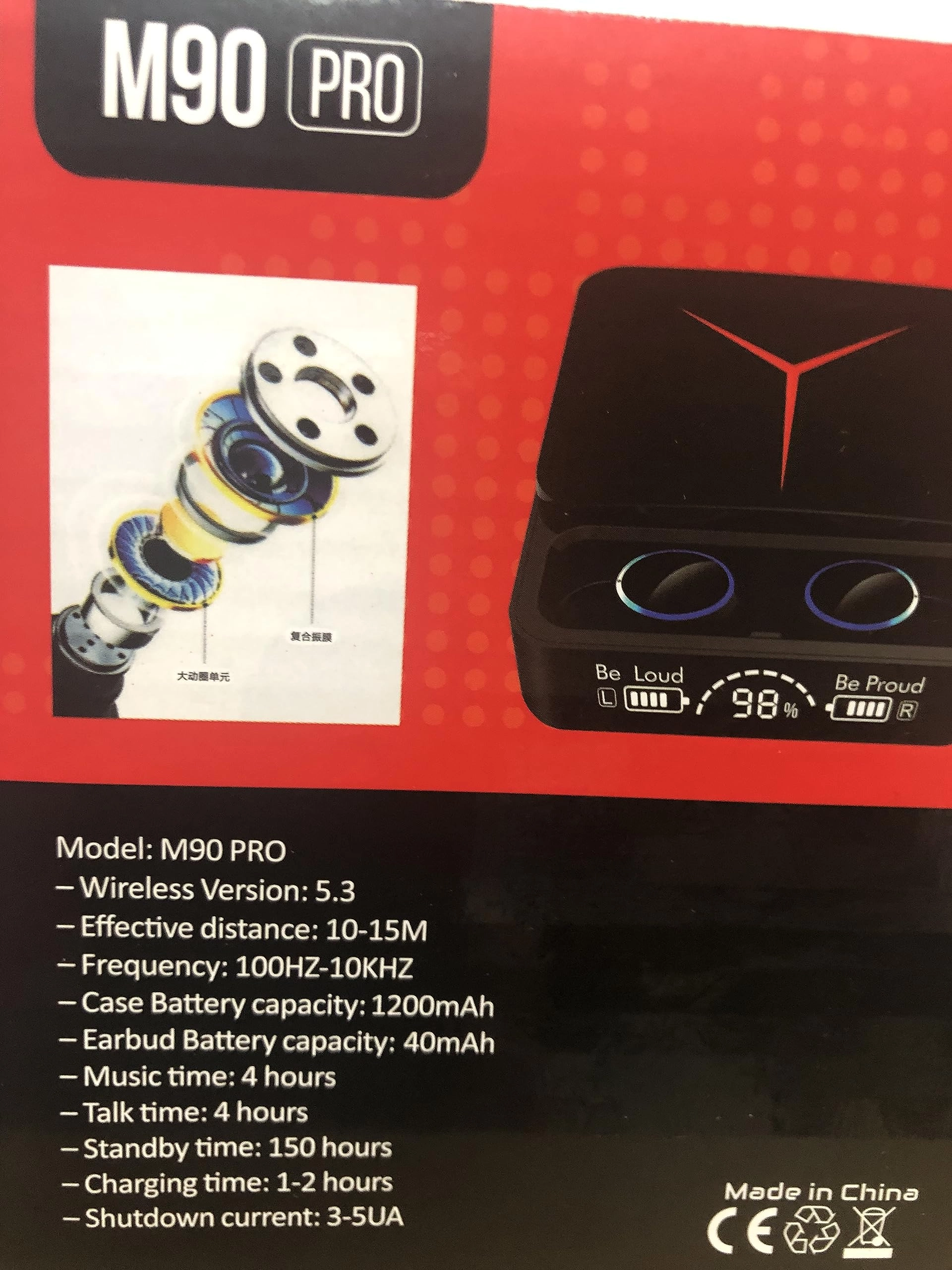 S. J. TECH Co. M90 Pro Wireless Earbud