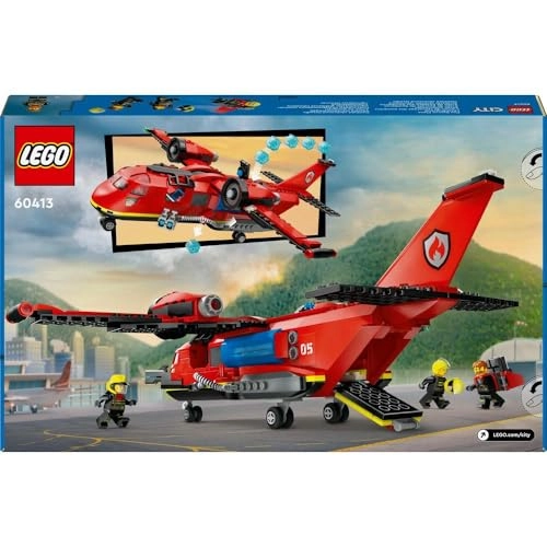 City Fire Rescue Plane - 6+ 3 Minifigures