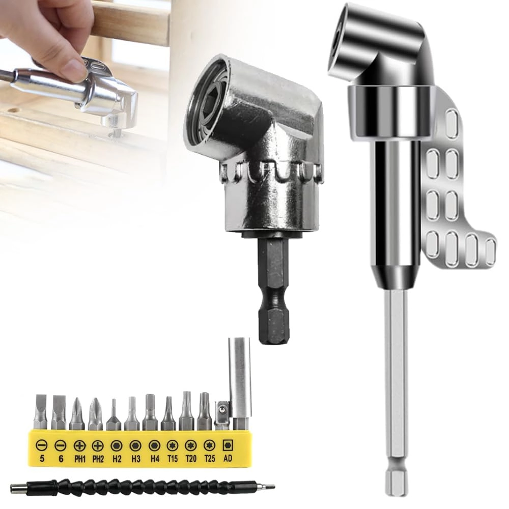 Right Angle Drill Adapter - 105 Degree 1/4" Hex Shank