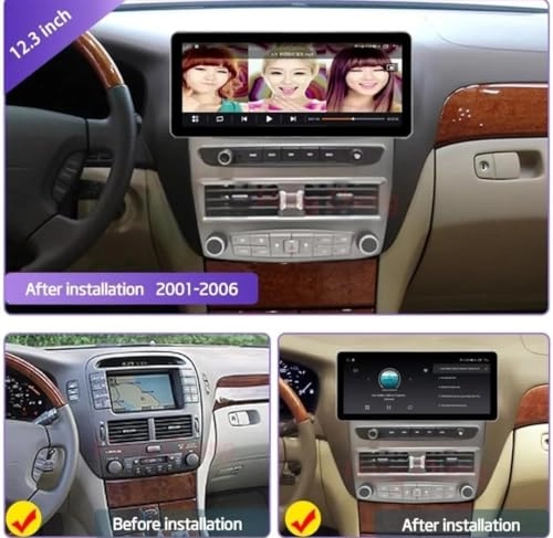 Android Screen For Lexus LS430 - 12.3 Inch