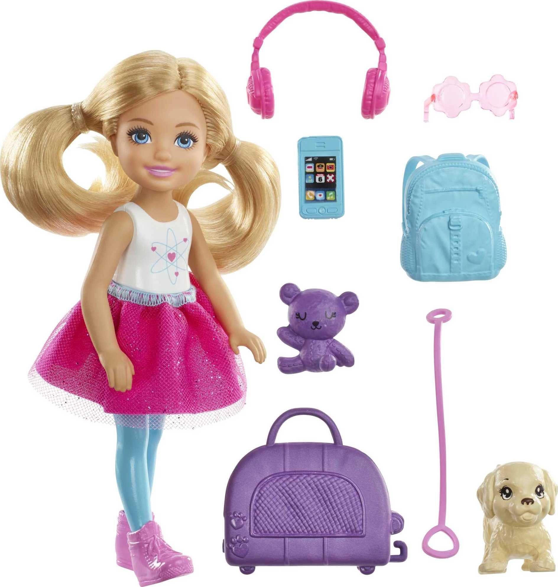 Chelsea Travel Doll - It Takes Two 6 Accessories Ages 3+