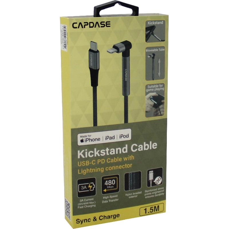 Capdase Kickstand Cable 60W USB-C to Lightning 1.5m