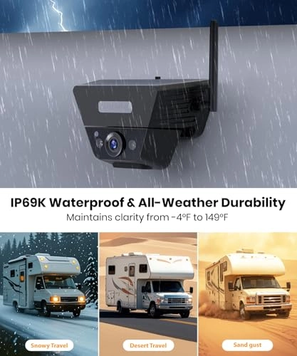 Dual Camera Car Reversing Camera System - Night Vision Wireless 1080p