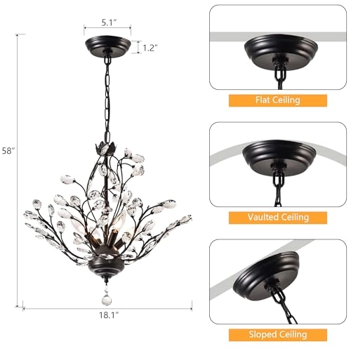 Crystal Chandelier - white light neutral white warm light Dimmable