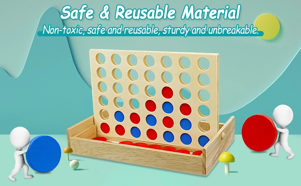 4 in A Row - Wooden Foldable