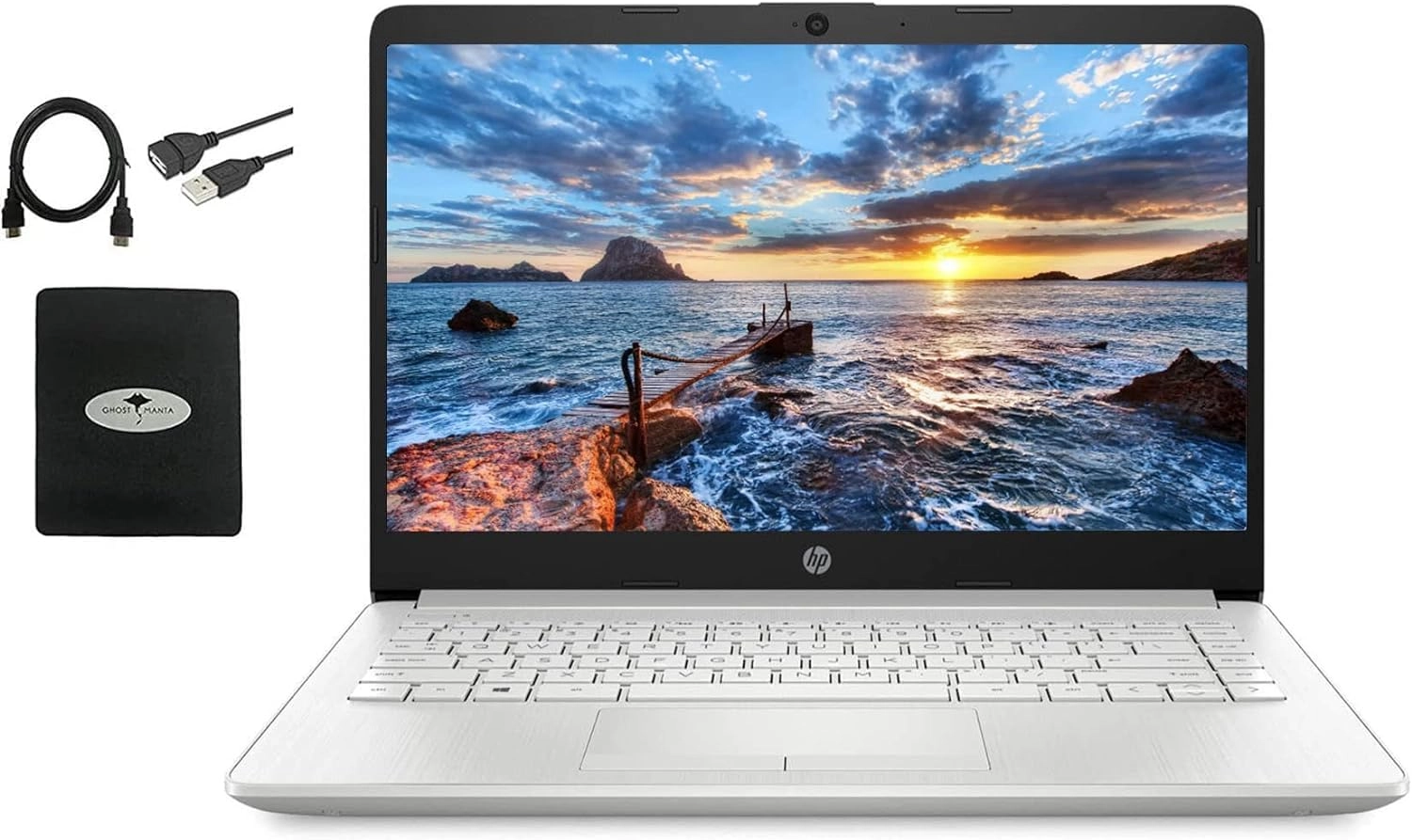 HP 2022 14" FHD Laptop - 14 inch 128 gigabyte 16 gigabyte 1000 gigabyte Ryzen 3 3250U