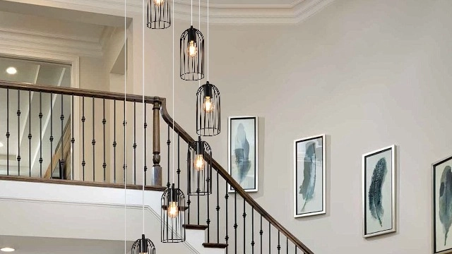 Caged High Ceiling Chandelier