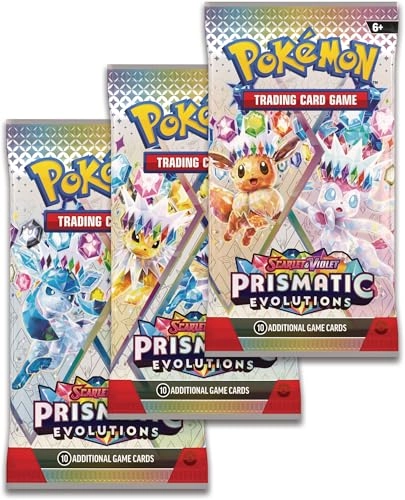 Scarlet & Violet-Prismatic Evolutions Tech Sticker Collection - Glaceon - 1 Foil Promo Card 3 Booster Packs