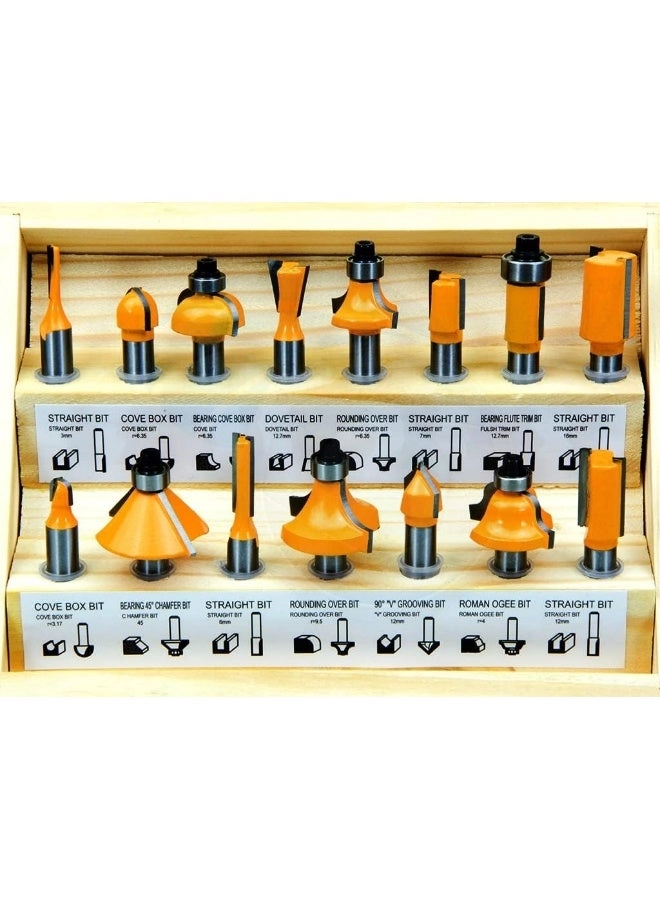 Router Bit Set - 15Pcs 5/16