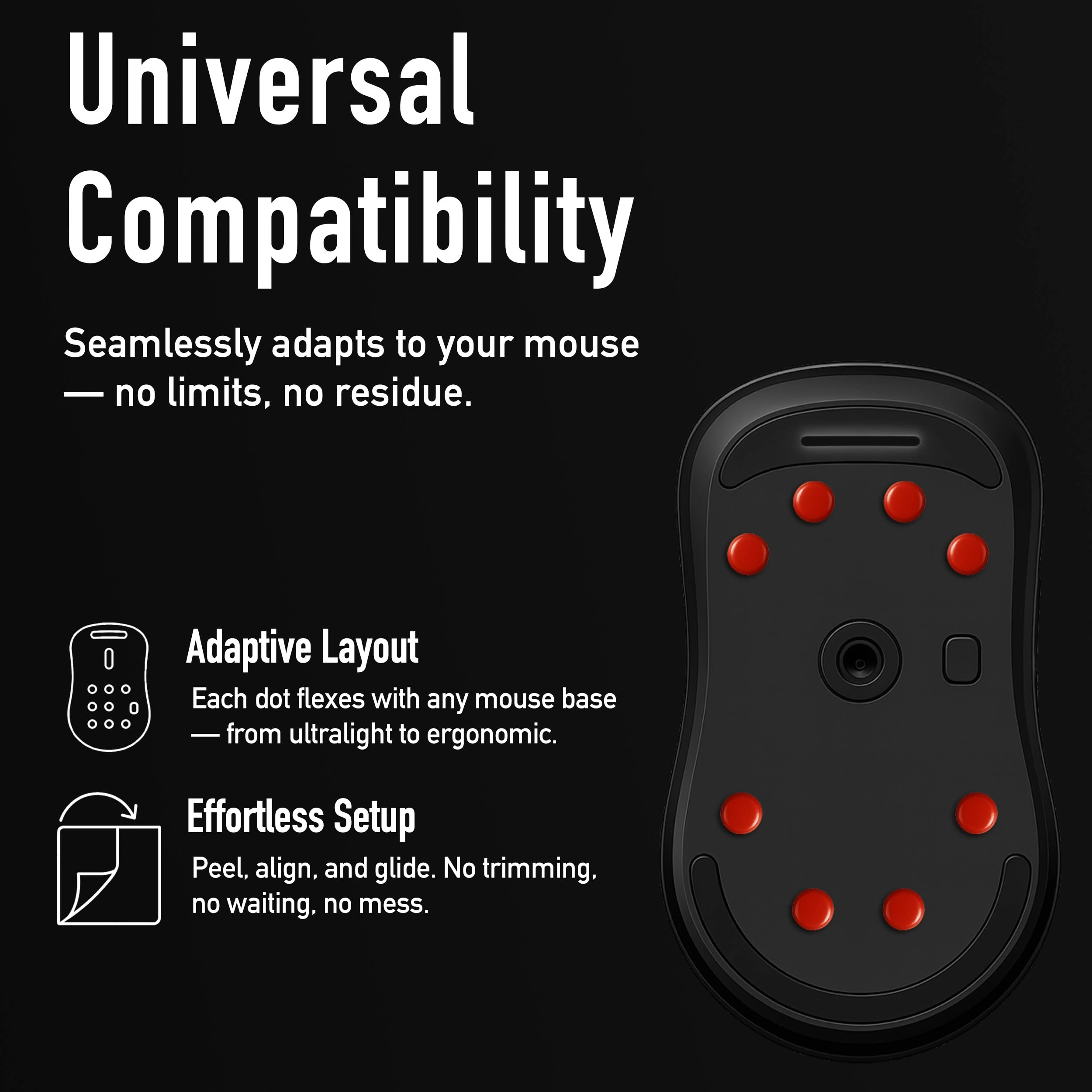 60 Dot Mouse Skates - PTFE Crimson Red