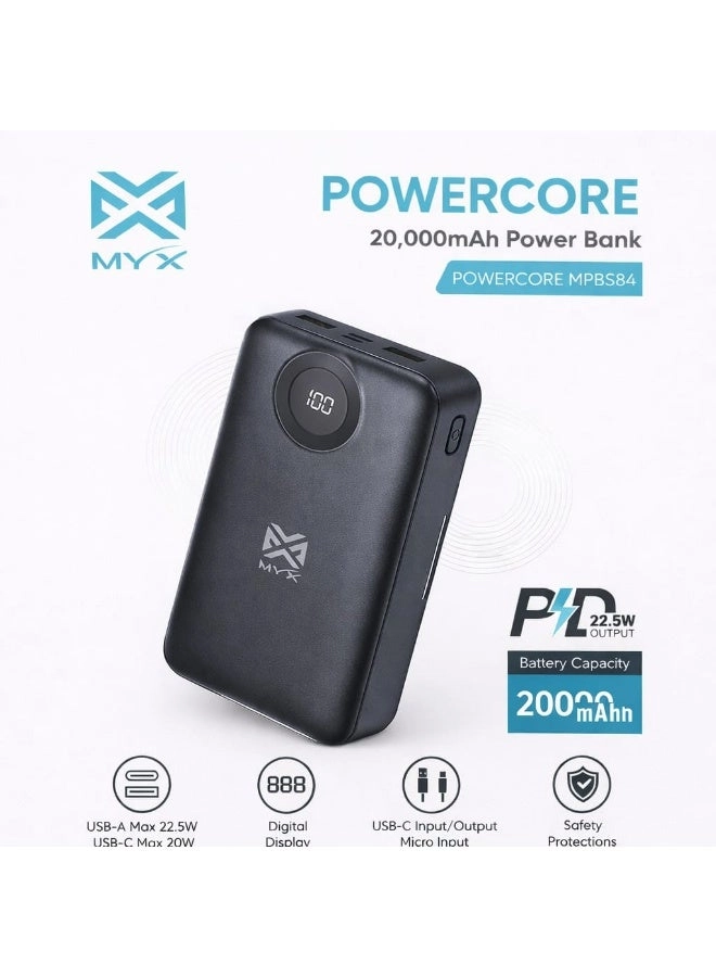 MPB584 - 20,000mAh 22.5W USB-A x2 USB-C x1