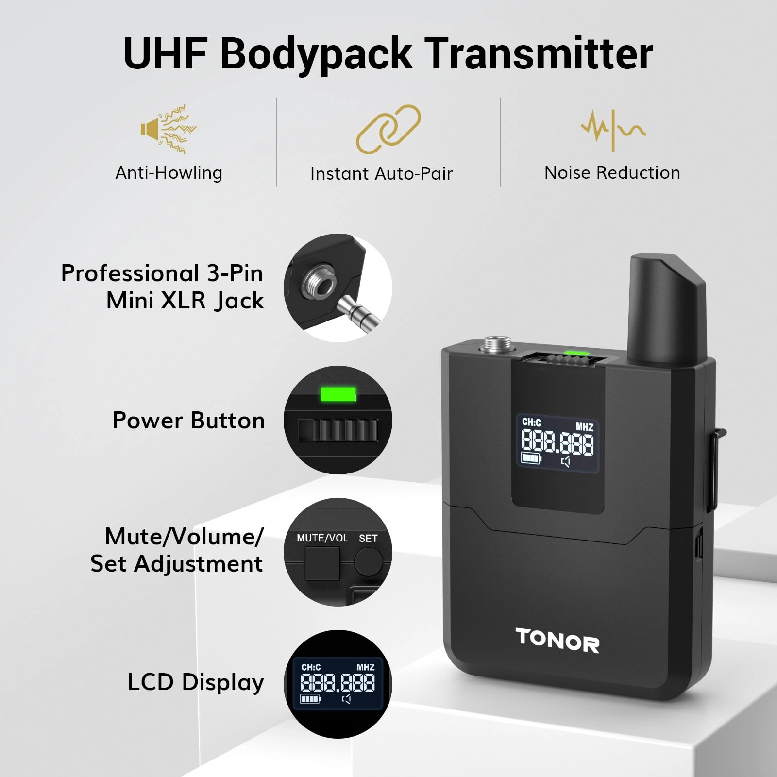 Wireless Microphones System - 4 UHF