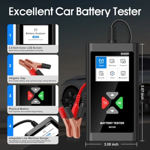 Car Battery Tester - 12 Volts