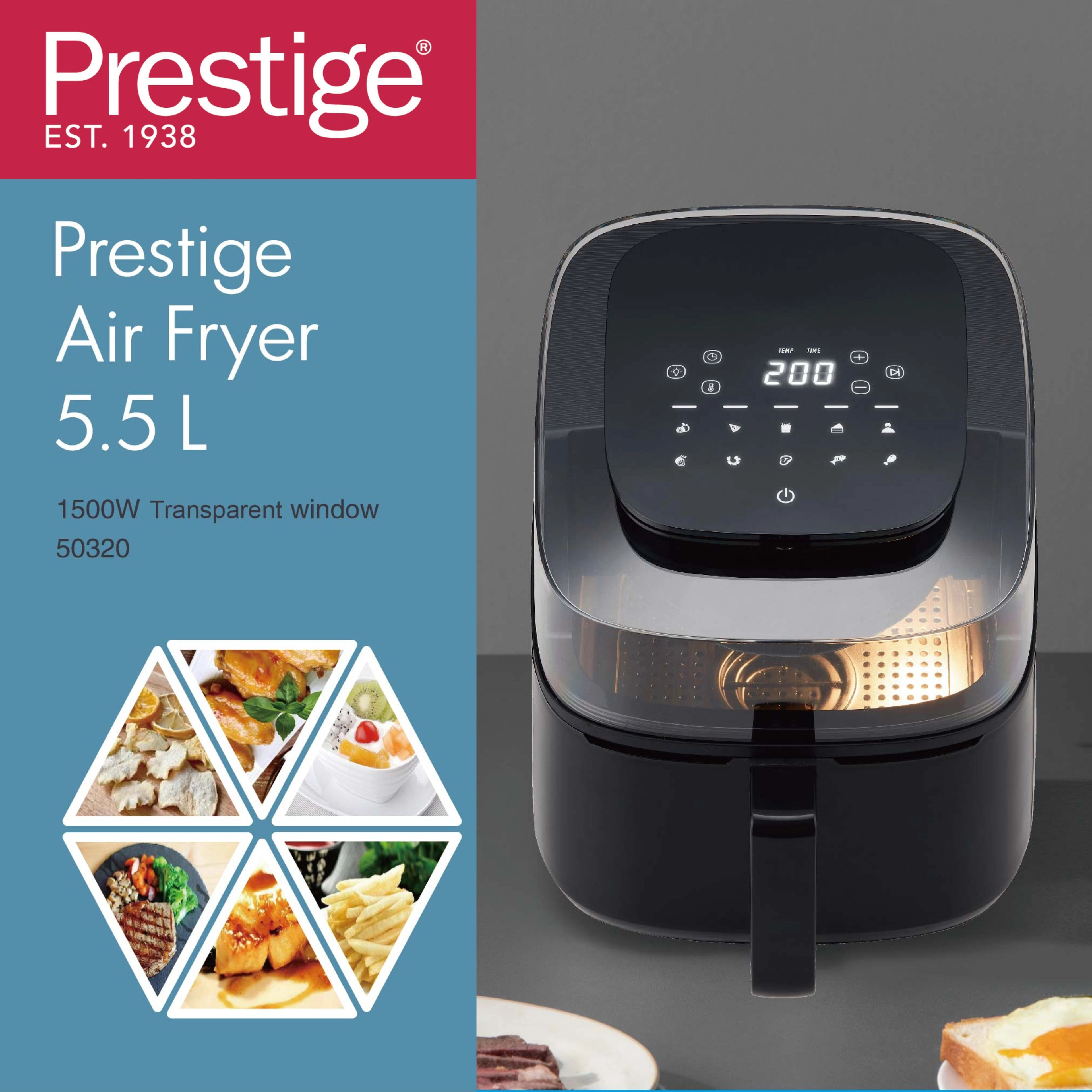 Air Fryer PR50320 - 3D Airflow System 60 min timer