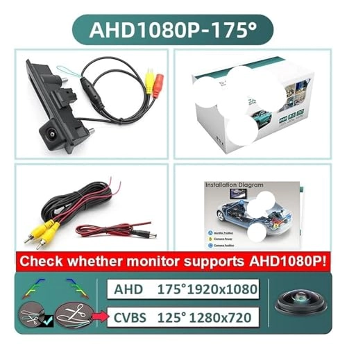 Rear View Camera Fisheye - Night vision Wired 1080P