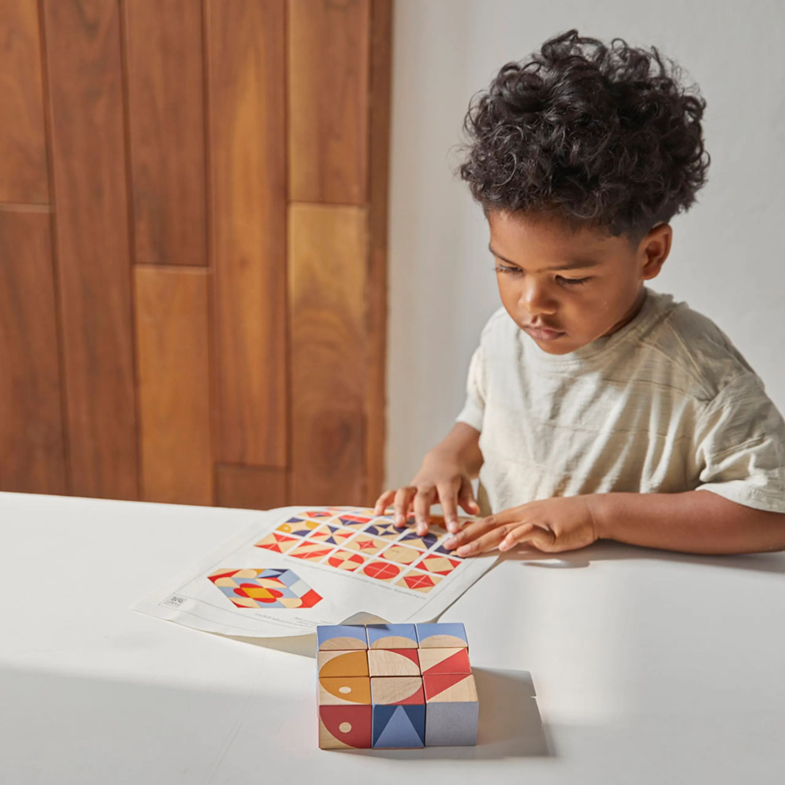 Geo Pattern Puzzle Cubes - 3 years and above