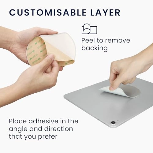 Stick-on Holder - Compatible with Apple Magic Mouse / Logitech Pebble / Samsung Mouse Slim Grey