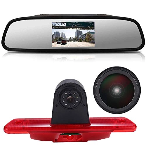 Brake Light Reversing Camera + Rear View Mirror Monitor - Night vision 628 x 586 pixels