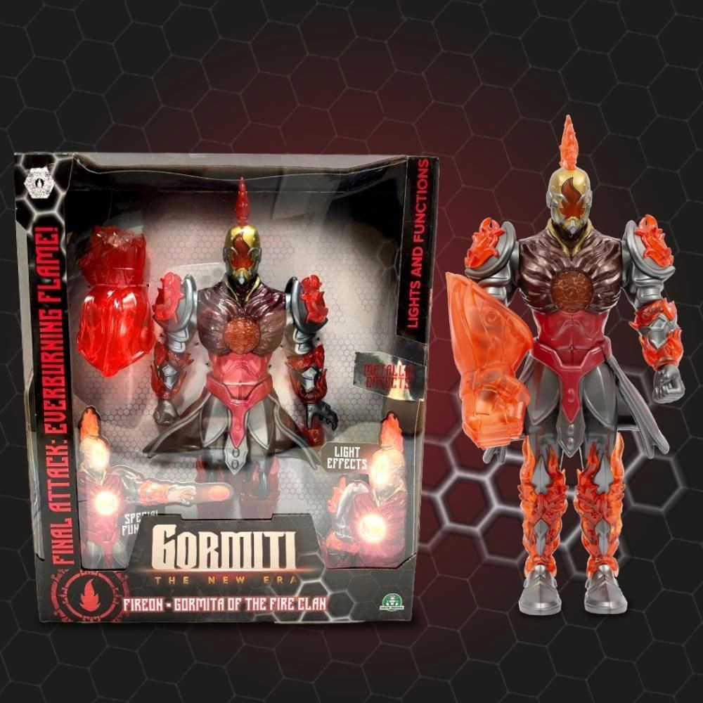 Aqu + Rockard + Windel + Fireon - Gormiti (27 cm) (ALGT-GRV07)