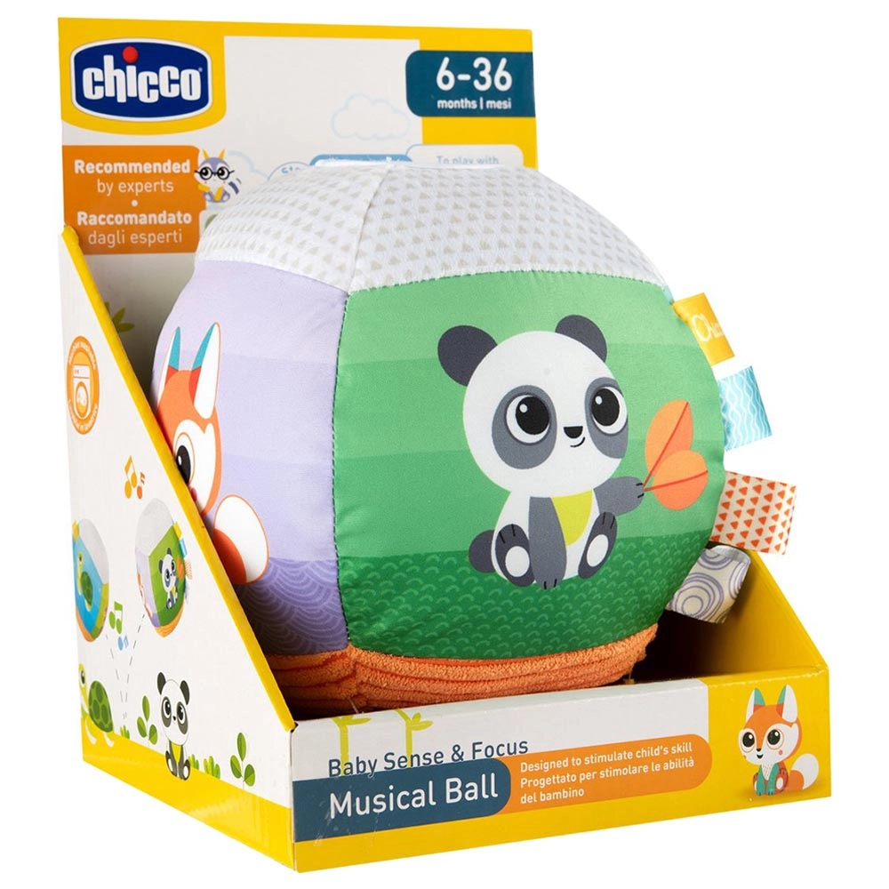 Panda & Chameleon Rattle Ball - Suitable for 3 to 18 months variety of high-quality fabrics