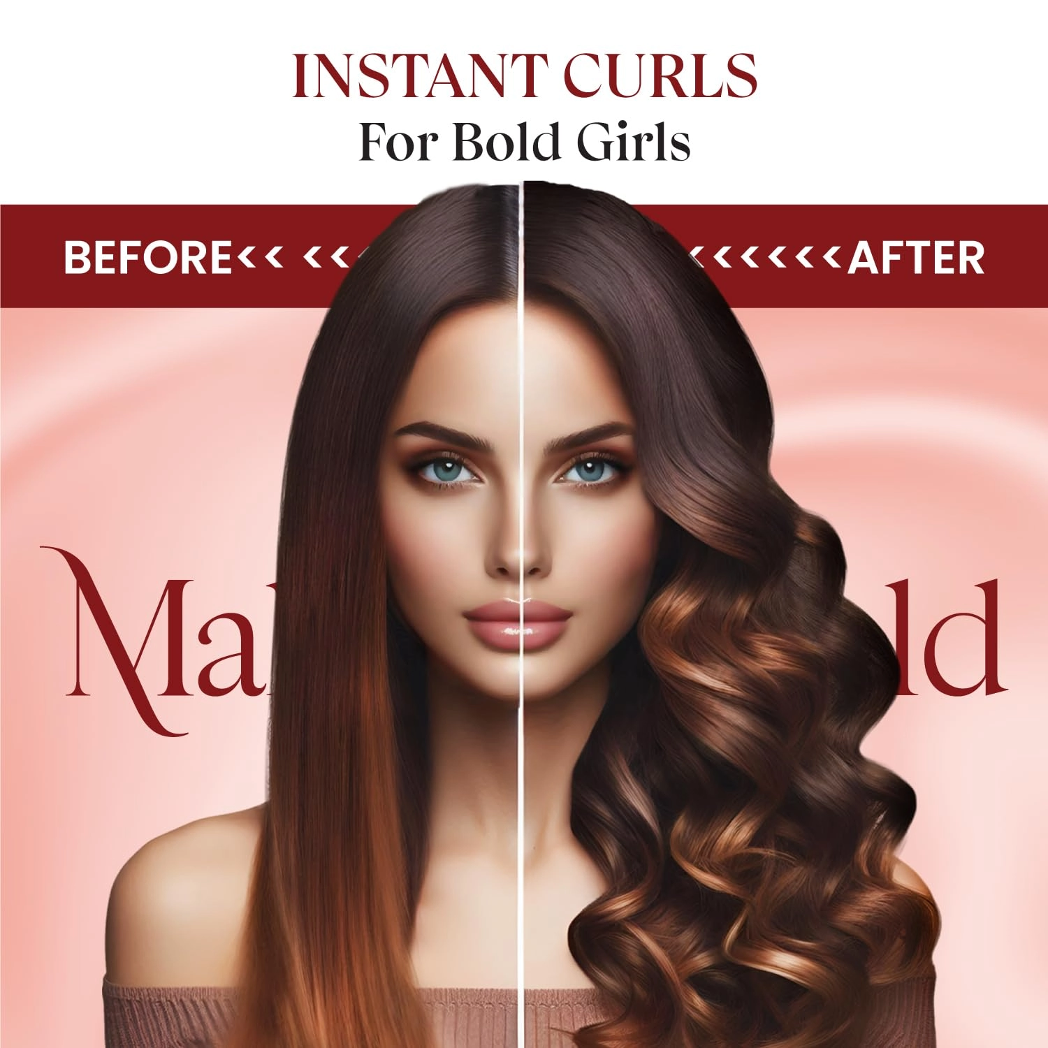 Hot Air Brush - 1200W + Automatic Hair Curler - Ceramic Coating