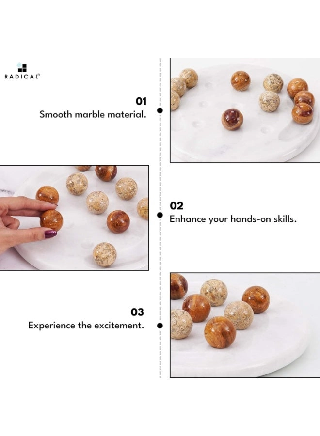 tic_tac_toe - Marble Handmade Red and Coral