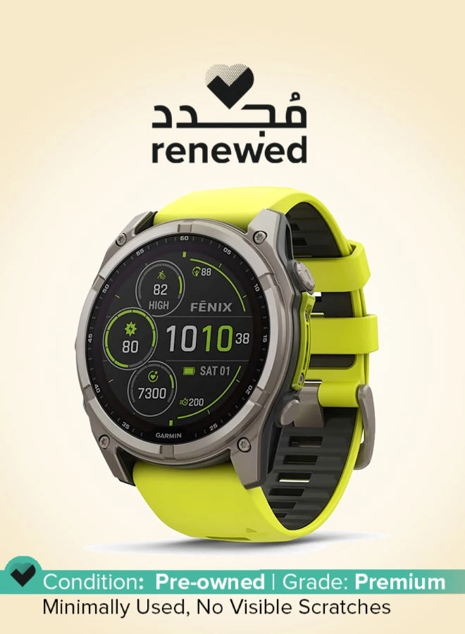 Garmin (Renewed) Fenix 8 51mm Metal GPS