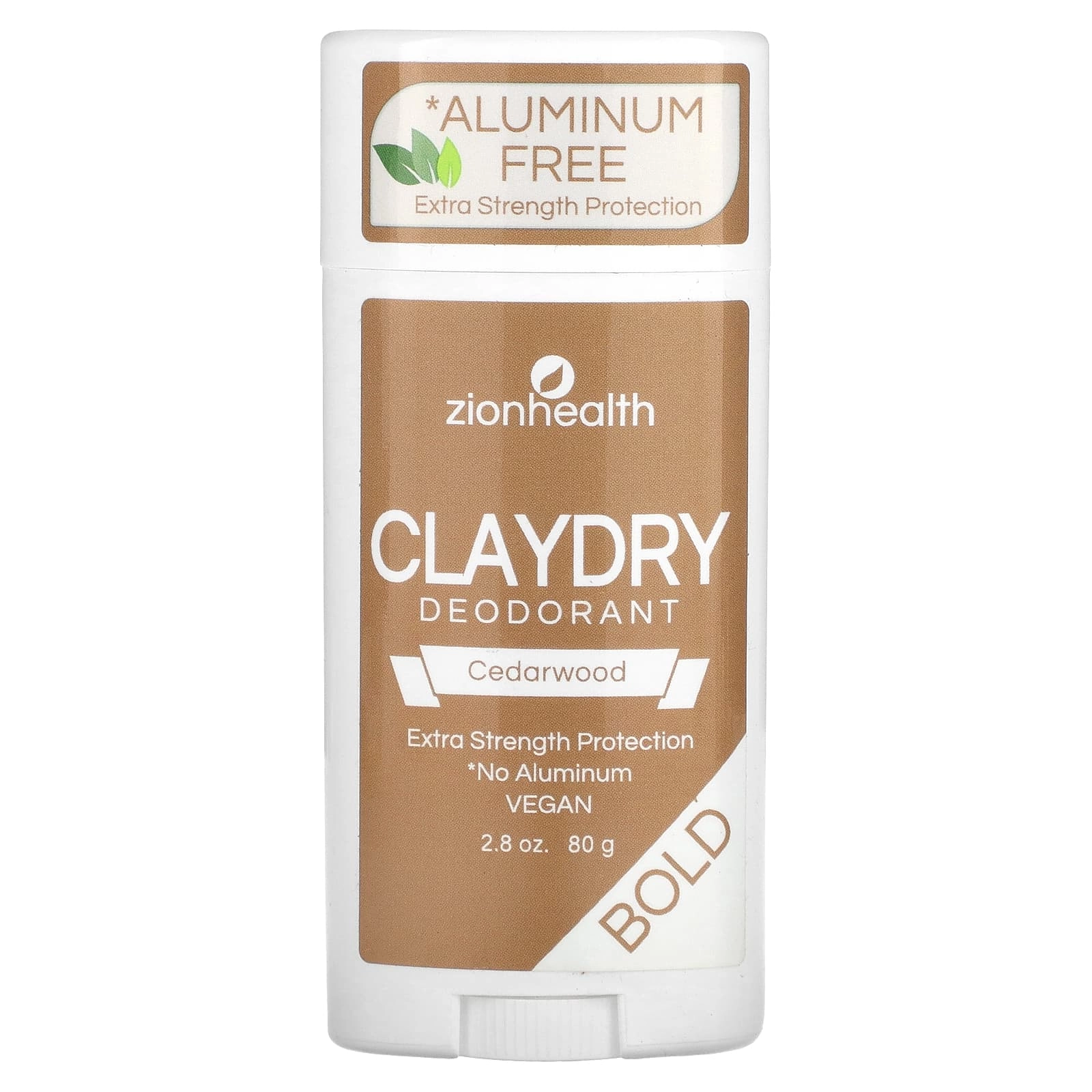 Zion Health Bold ClayDry Deodorant - Cedarwood 2.8 oz (80 g)
