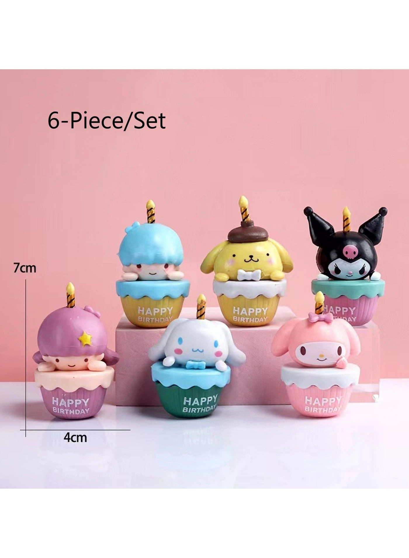 Kuromi Action Figure - 6-Piece (7 cm) Set