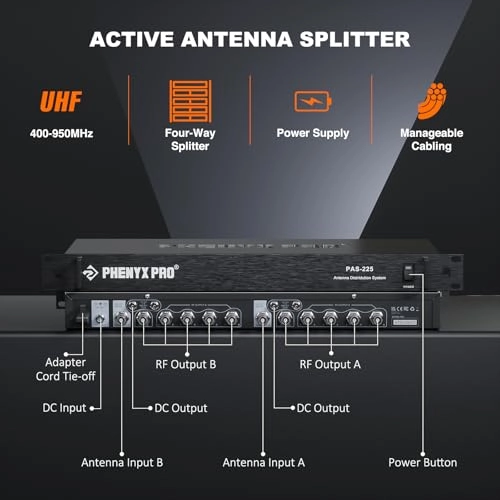 PAS225 - UHF Antenna Distribution System 8 Outputs + PAS82 - Directional Antenna Paddle