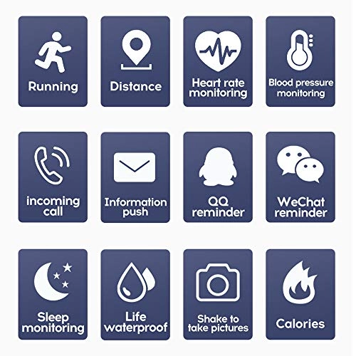 Bluetooth Blood Pressure Monitor - Waterproof Heart Rate Smartwatch