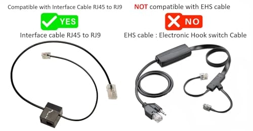 RJ9 Plug to USB Headset Adapter - for Plantronics Jabra Sennheiser Wireless DECT Headsets