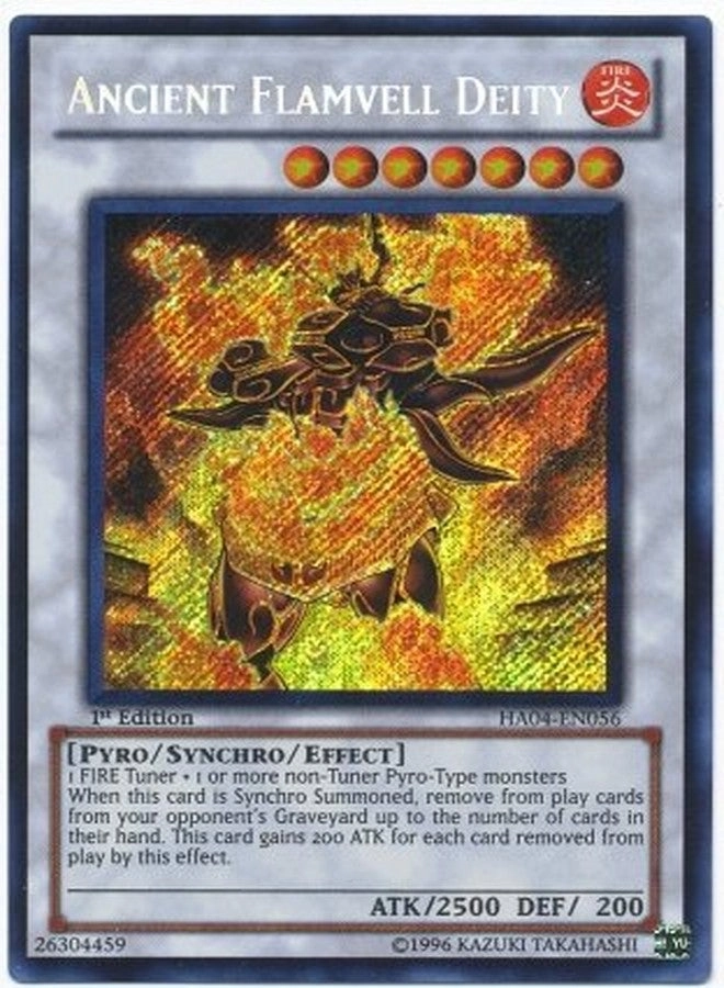 Yu-Gi-Oh! Ancient Flamvell Deity HA04-EN056 - 1st Edition Secret Rare