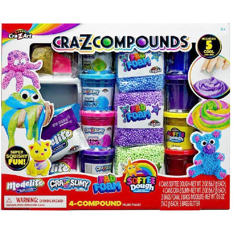 Compounds Medium pack - Dough;Fab Foam;Slime;Plastic;Glitter 810g