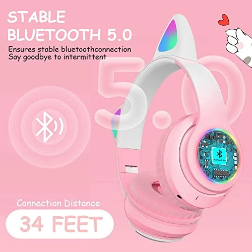 Bluetooth Cat Ear Headphones Wireless Headphone