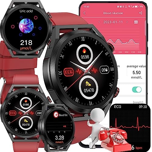 Blood Glucose Smart Watch - ECG HRV 20 Sports Modes