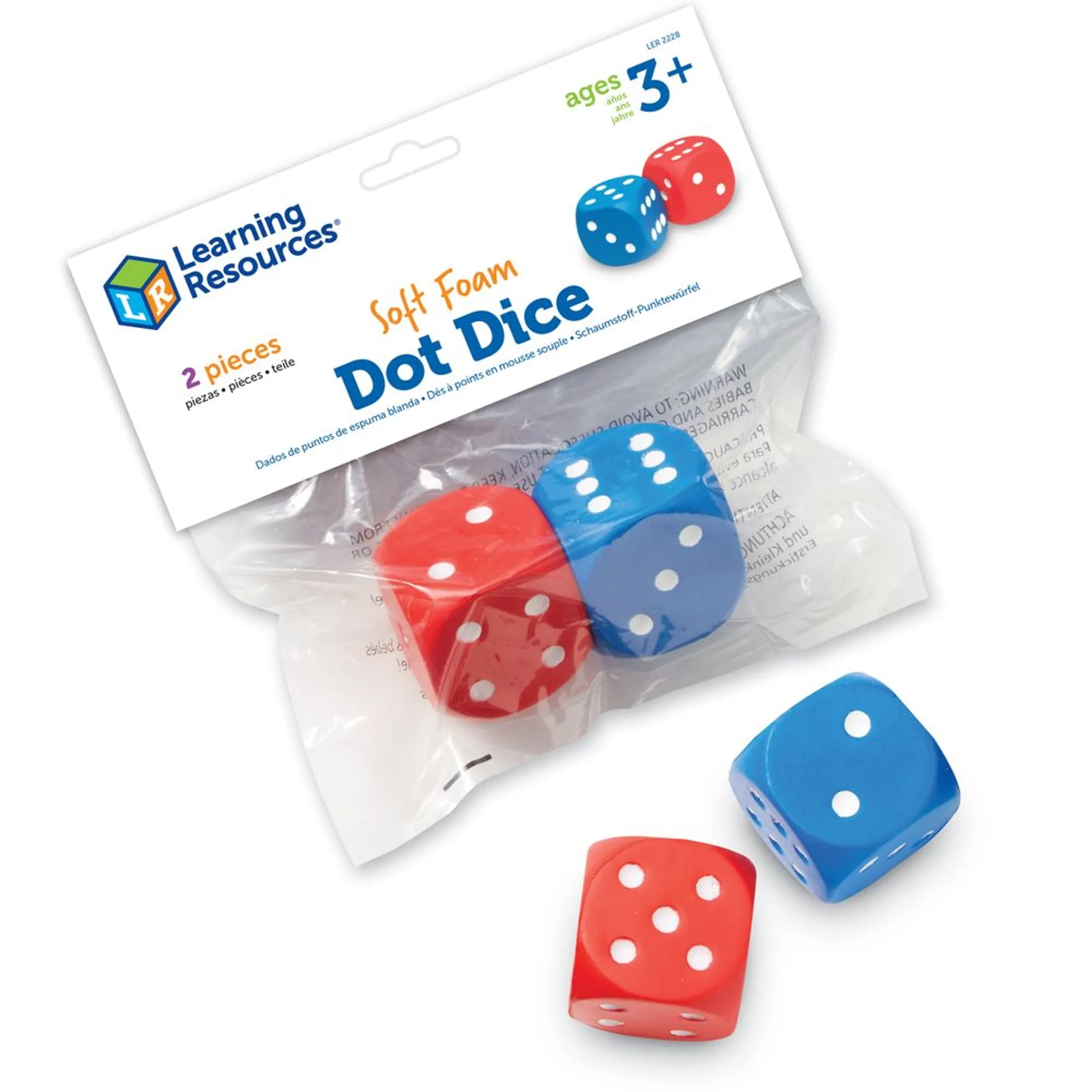 Learning Resources Giant Foam Dot Dice - 3 years and above 2 Pcs