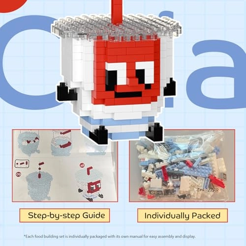 Mini Food Building Set (D2218) - Micro Bricks 6 Pack